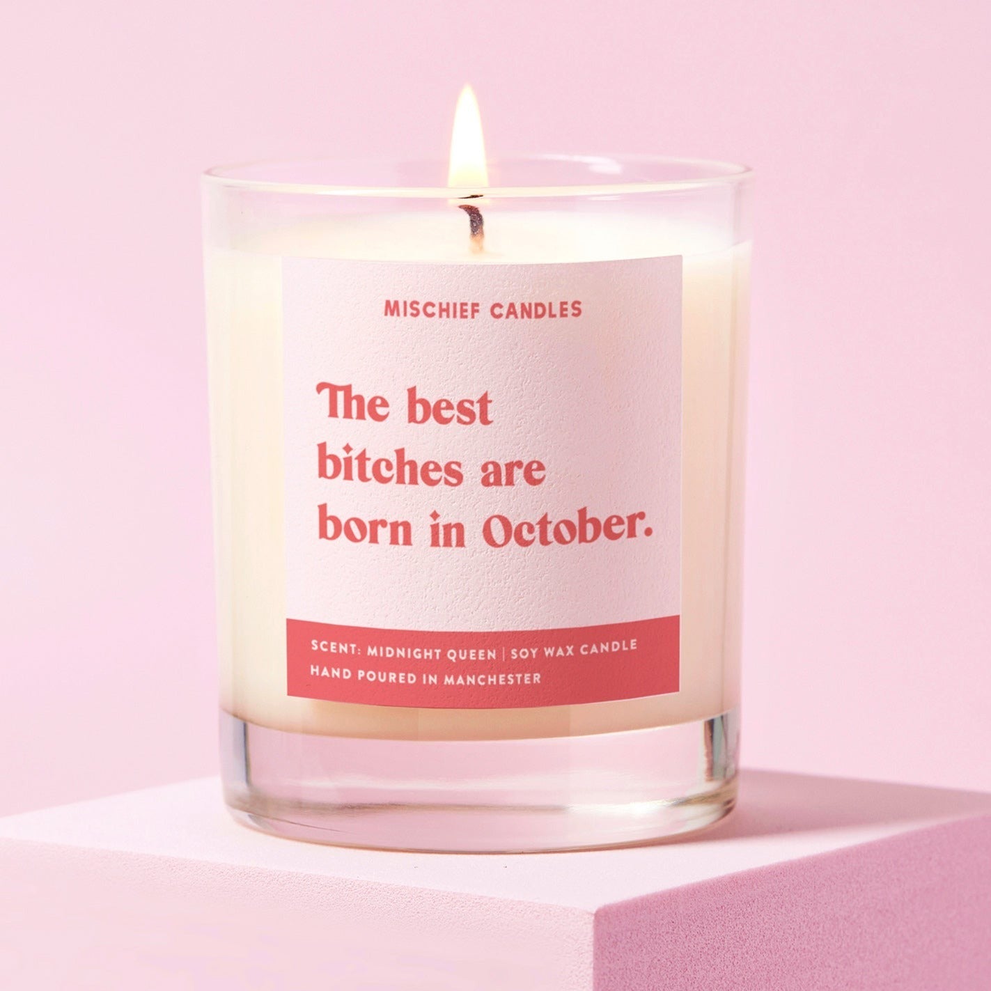 "October" Birthday Bitch Gift Candle