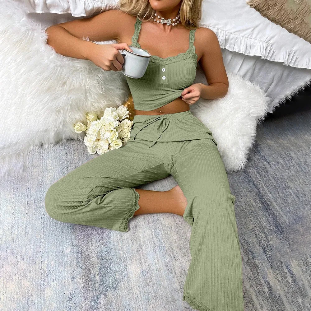 Slim Fit Vest & Lace Pants Snooze & Co.