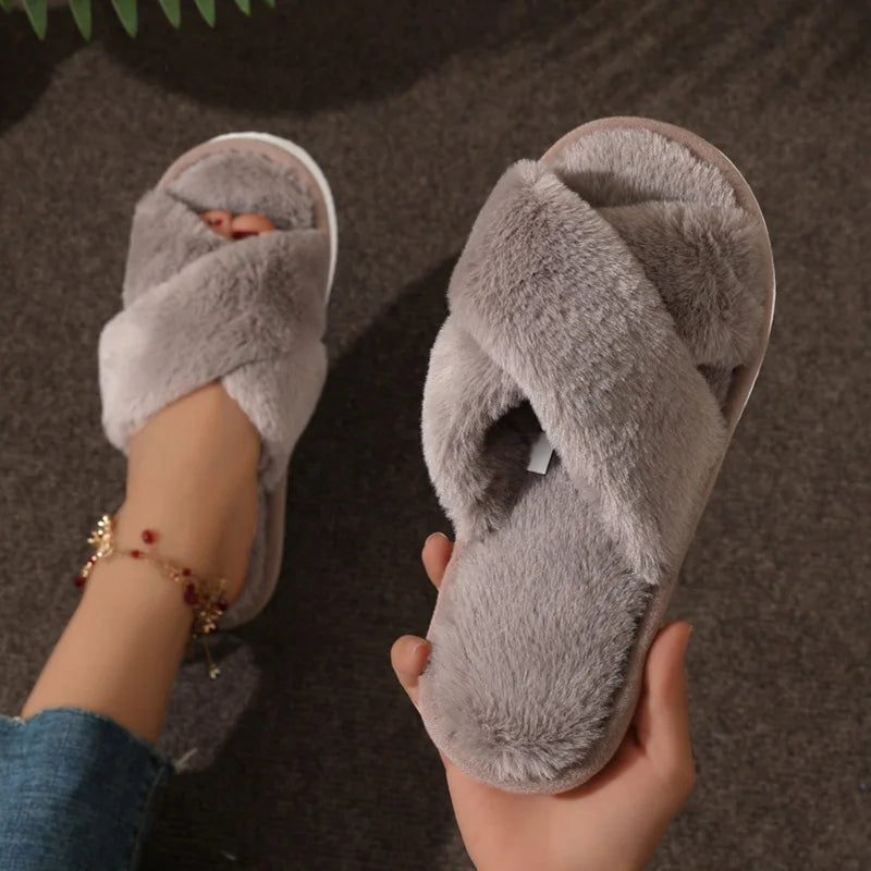 Soft Faux Fur Slip-On Slippers  Snooze & Co.