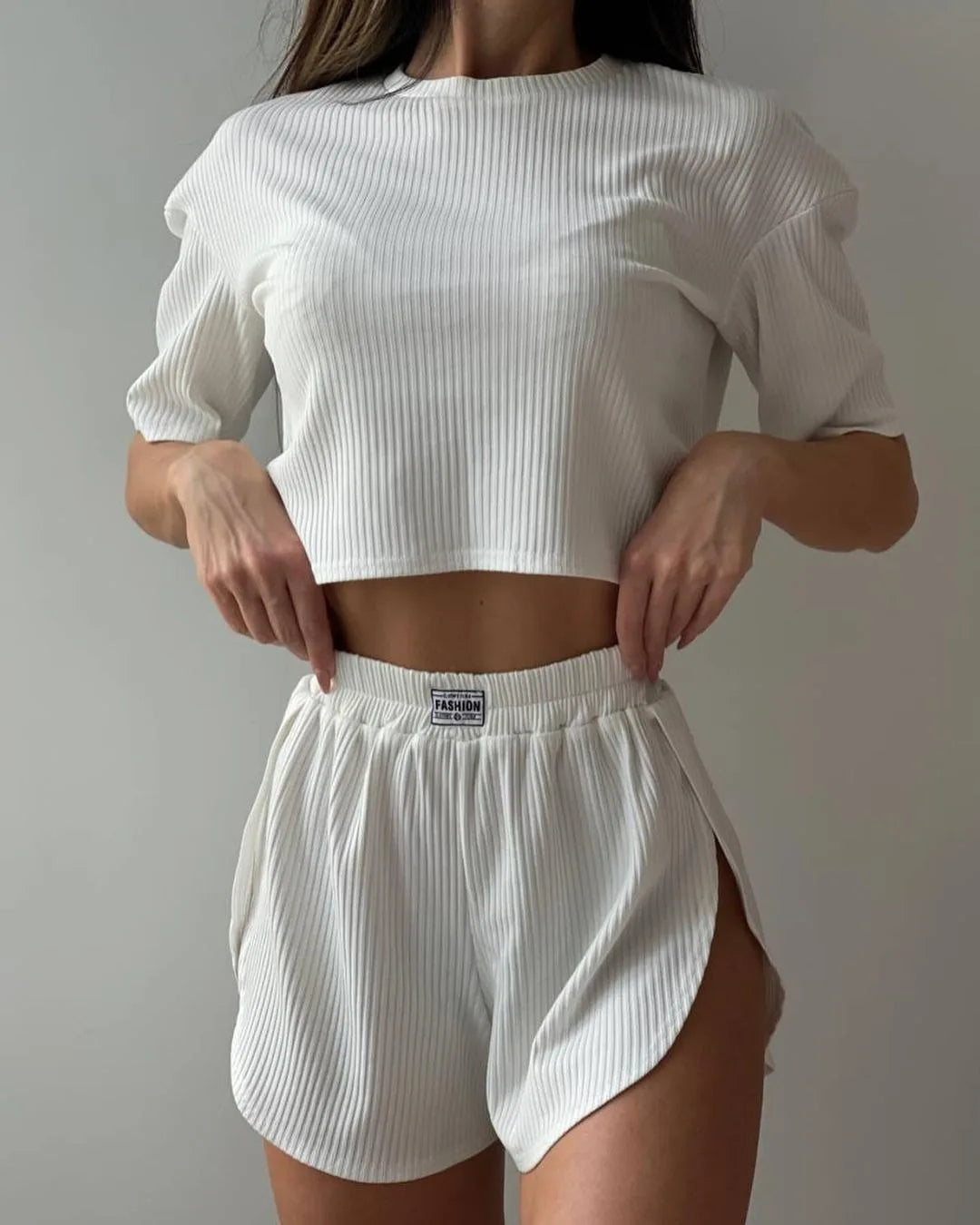 Cropped Tee & Shorts Set Snooze & Co.