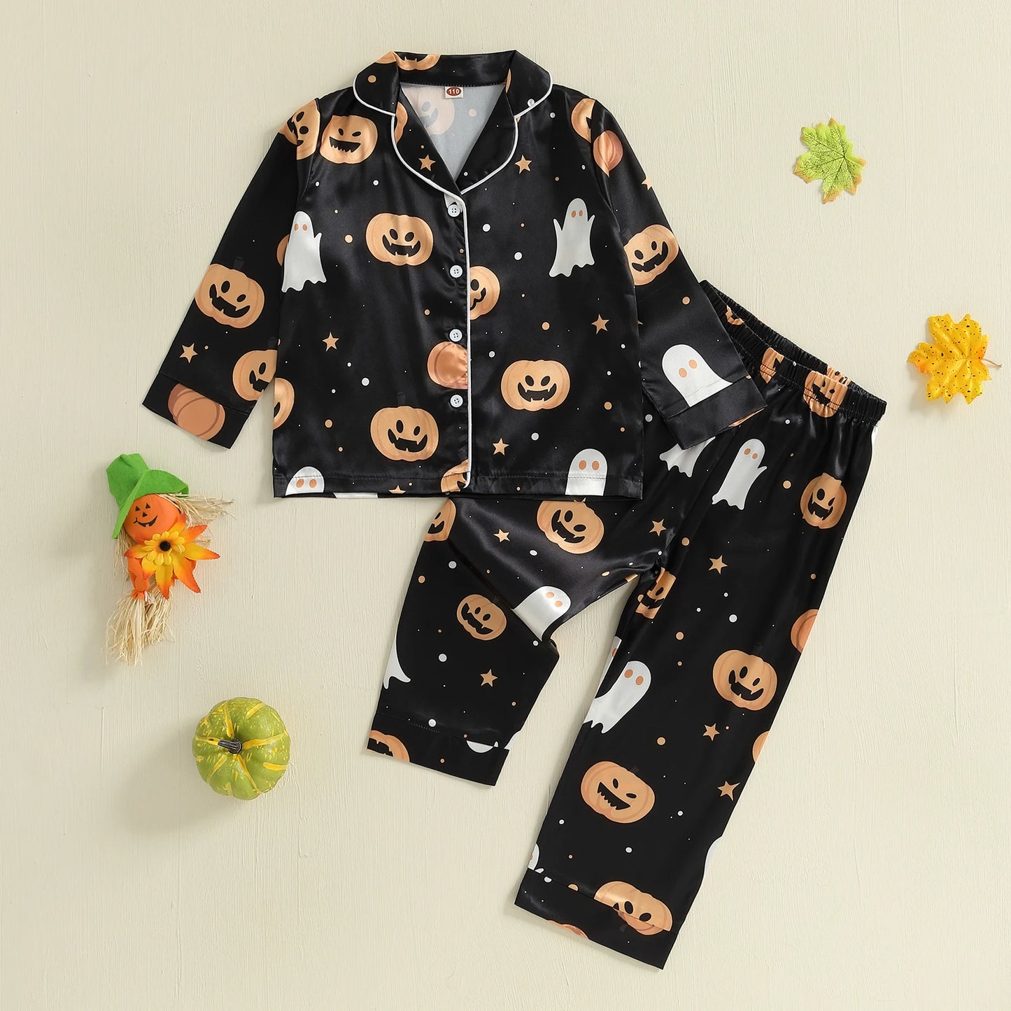 Boys Ghost and Pumpkin Pyjamas
