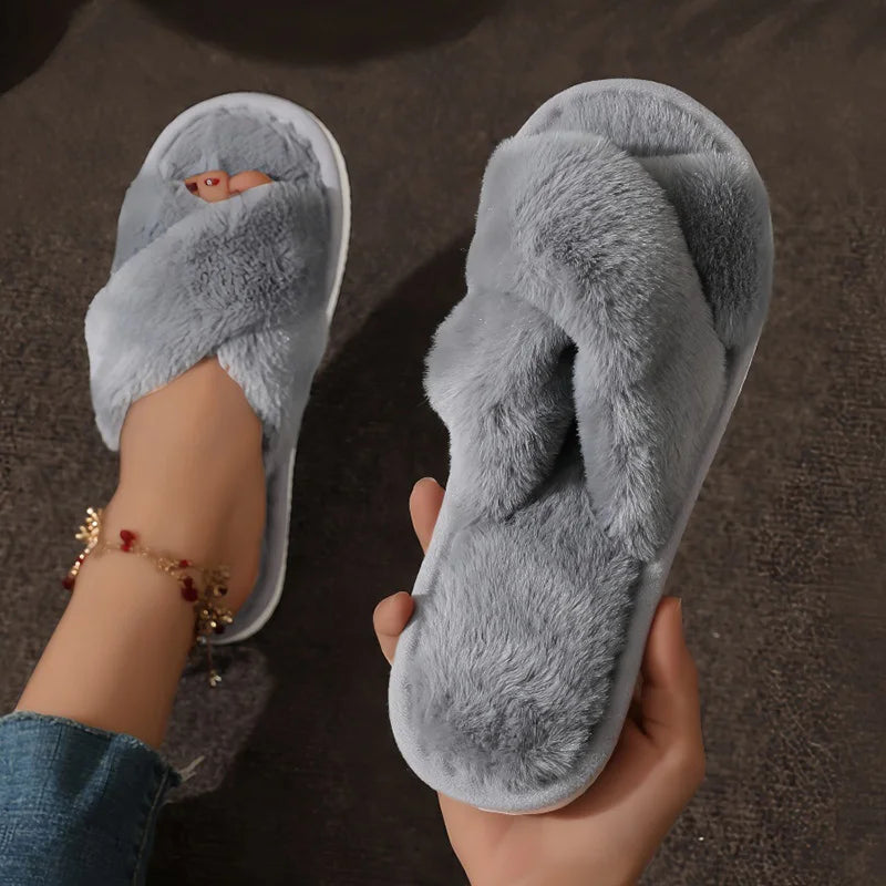 Soft Faux Fur Slip-On Slippers  Snooze & Co.