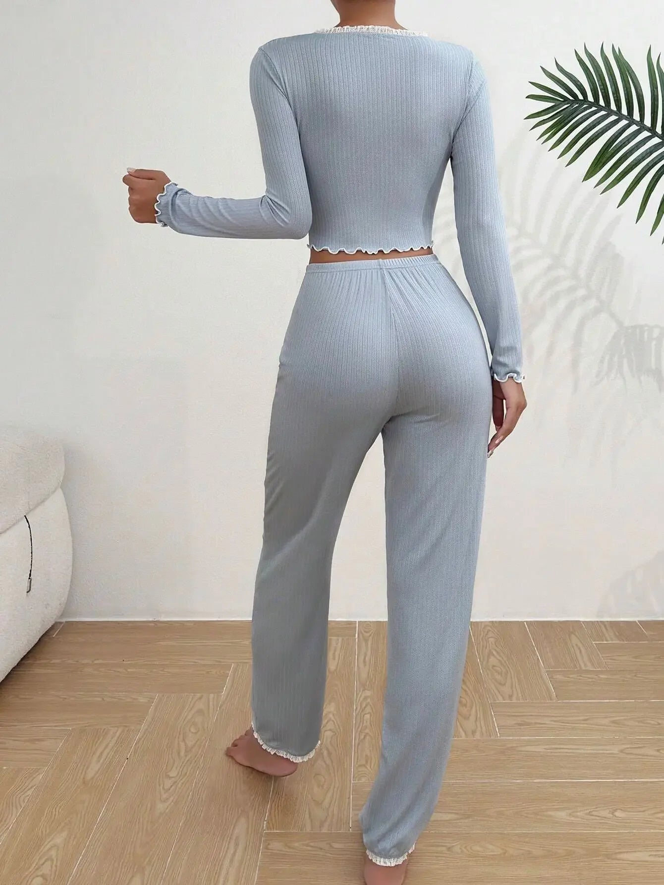 Cozy Lace Trim Pyjamas Snooze & Co.