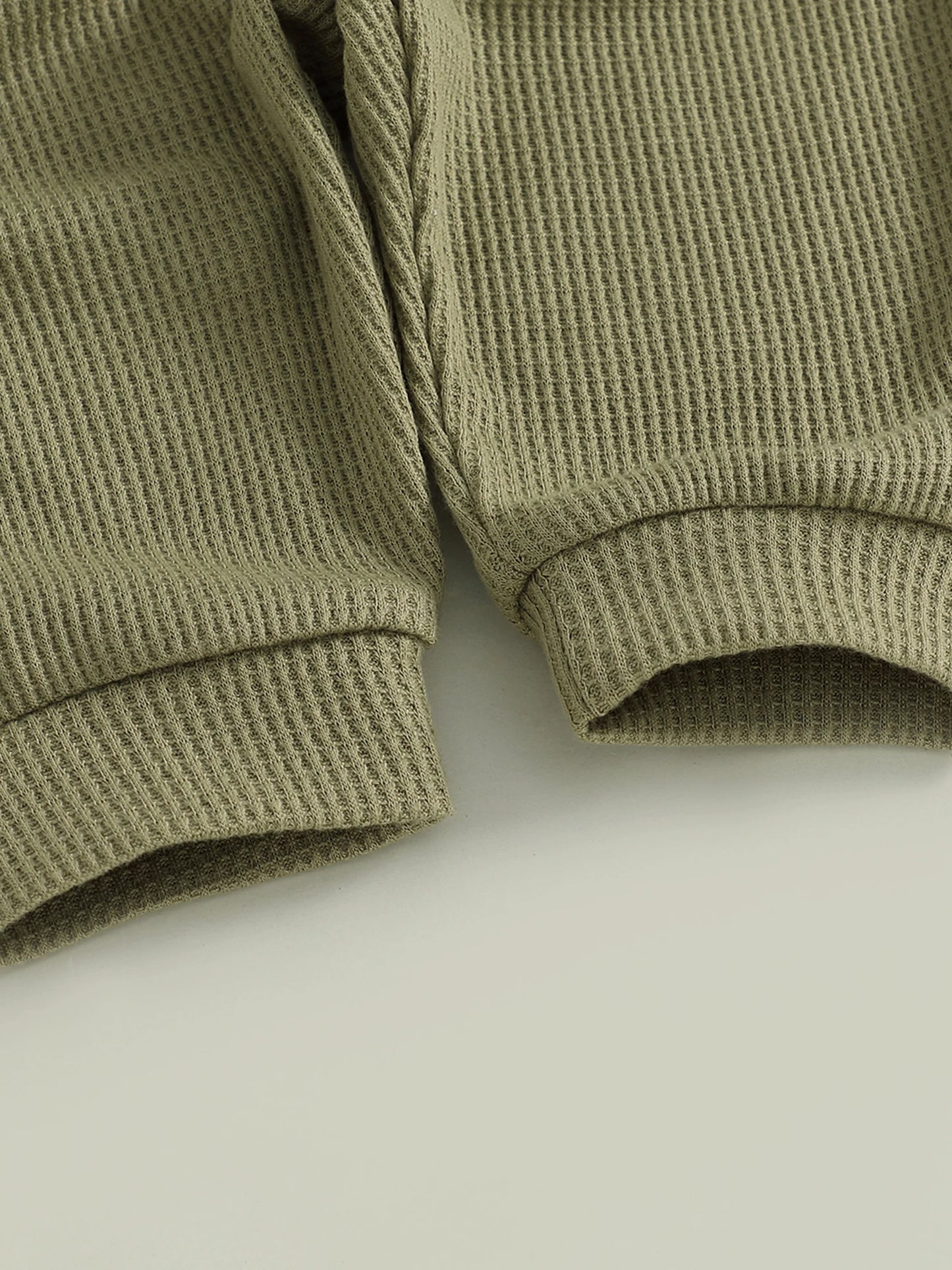 Adorable Mamas Boy waffle long-sleeve romper