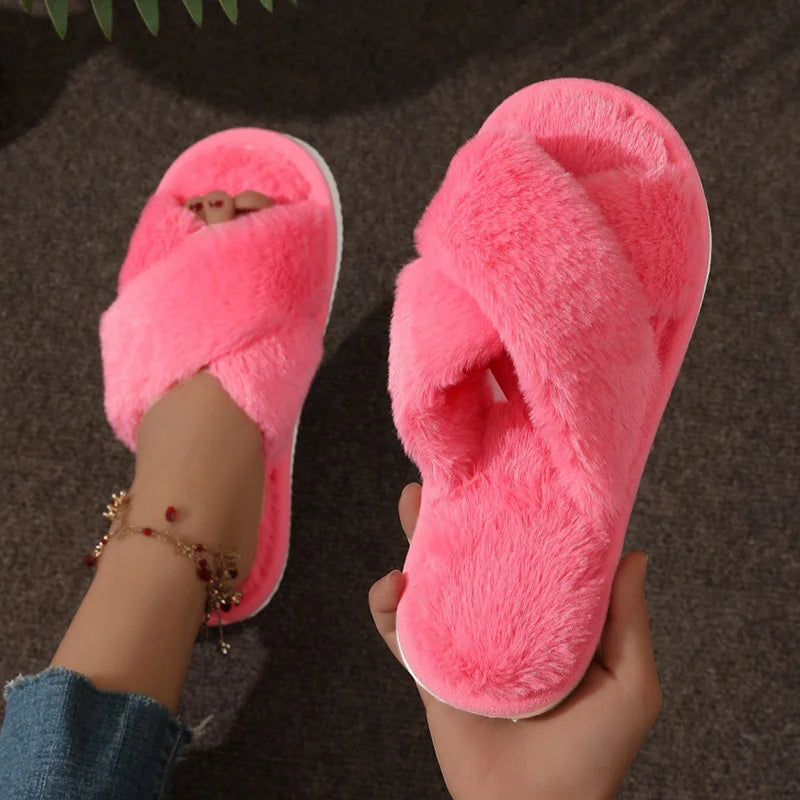 Soft Faux Fur Slip-On Slippers  Snooze & Co.