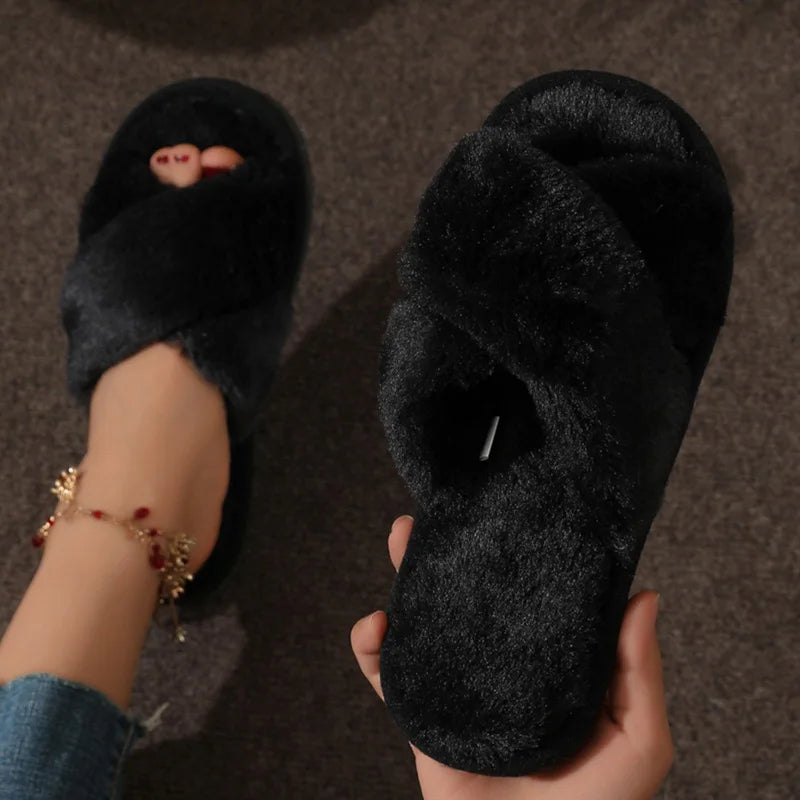 Soft Faux Fur Slip-On Slippers  Snooze & Co.