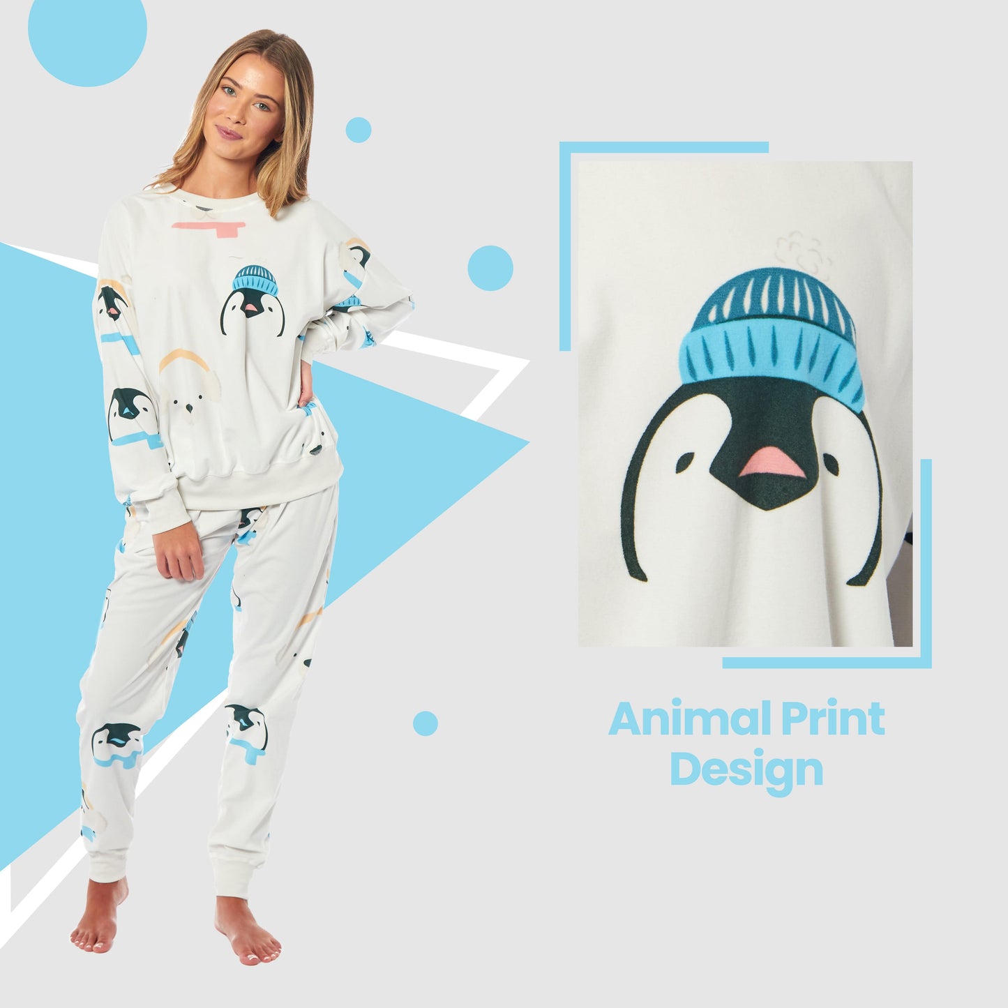 Penguins & Polar Bears Soft Fleece Pyjama Set