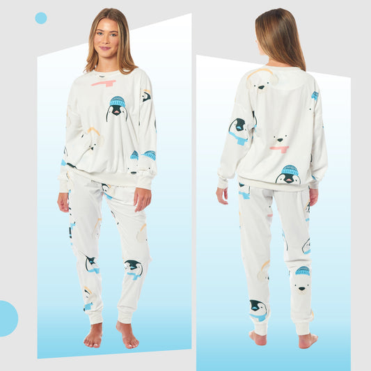 Penguins & Polar Bears Soft Fleece Pyjama Set