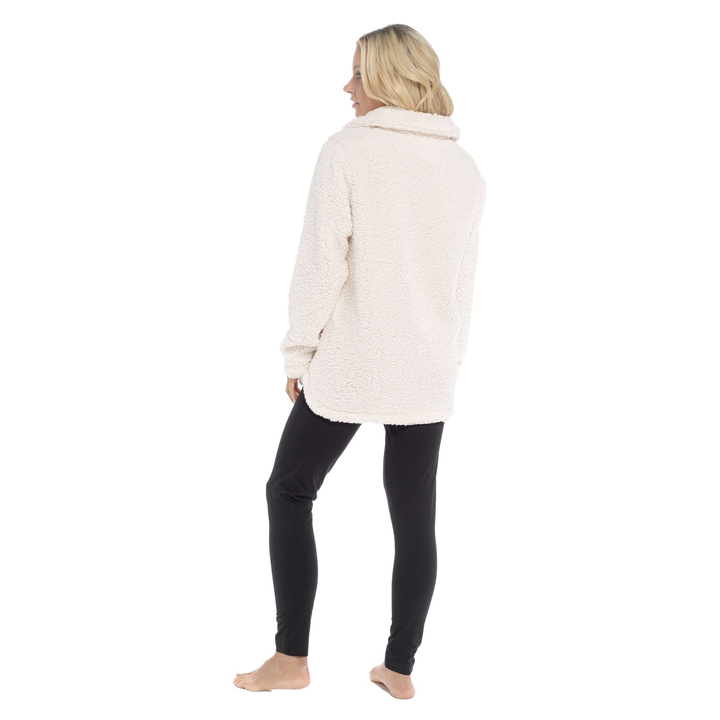 Ultra-Soft Sherpa Lounge Set with Double Pockets for Chilly Days