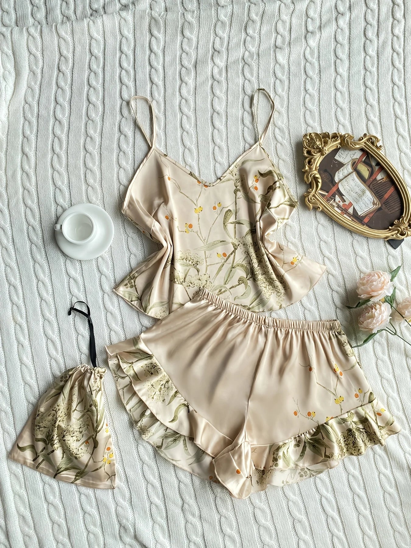 Floral Cami & Ruffle Short Set  Snooze & Co.