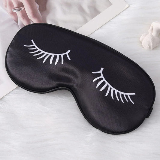 "Eyelash" Printed Silk Eye Mask Snooze & Co.