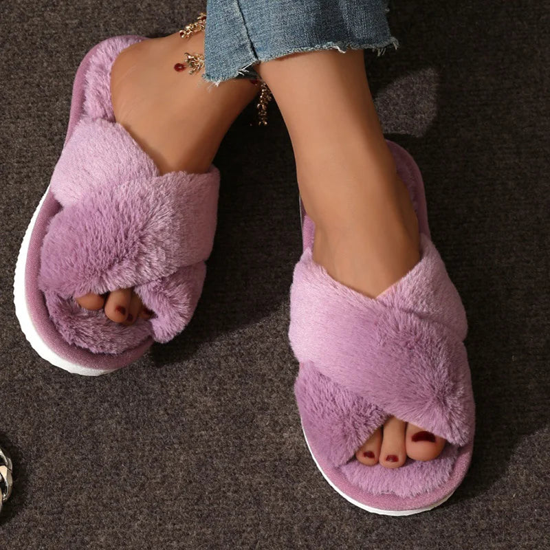 Soft Faux Fur Slip-On Slippers  Snooze & Co.