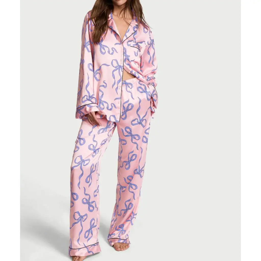 Bow or Star Design Luxe Pyjama Sets