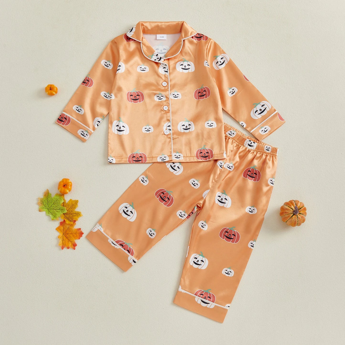 Pumpkin Print Pyjama Set