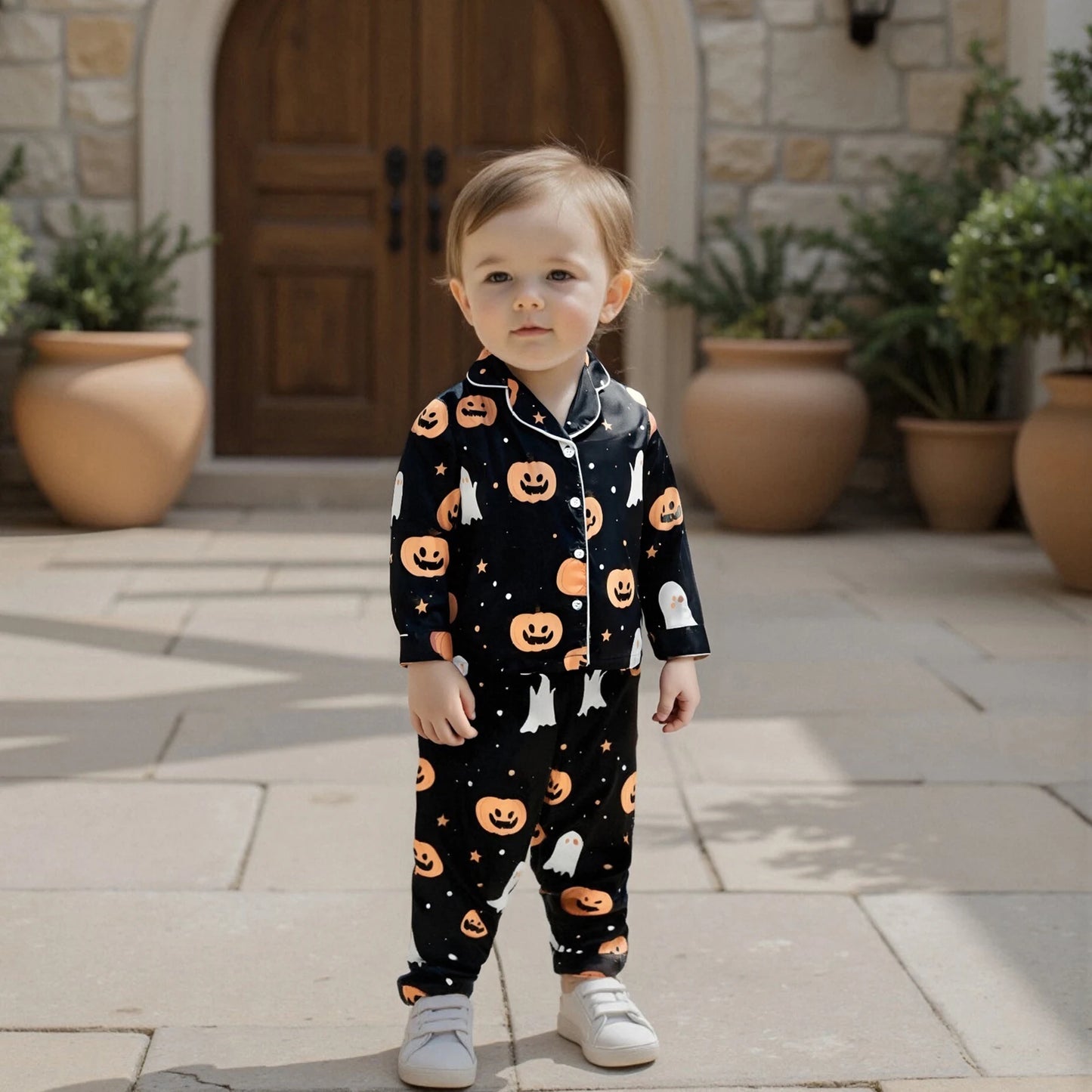 Boys Ghost and Pumpkin Pyjamas