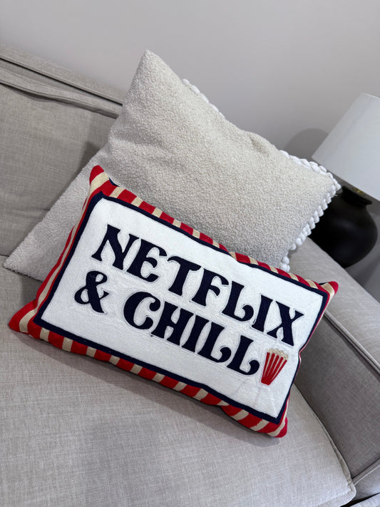 Netflix & Chill Needlepoint Cushion