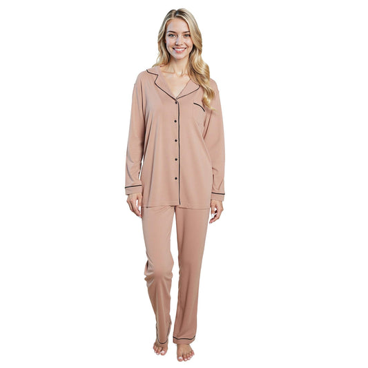 Natural Soft Touch Long Two-Piece Pyjamas