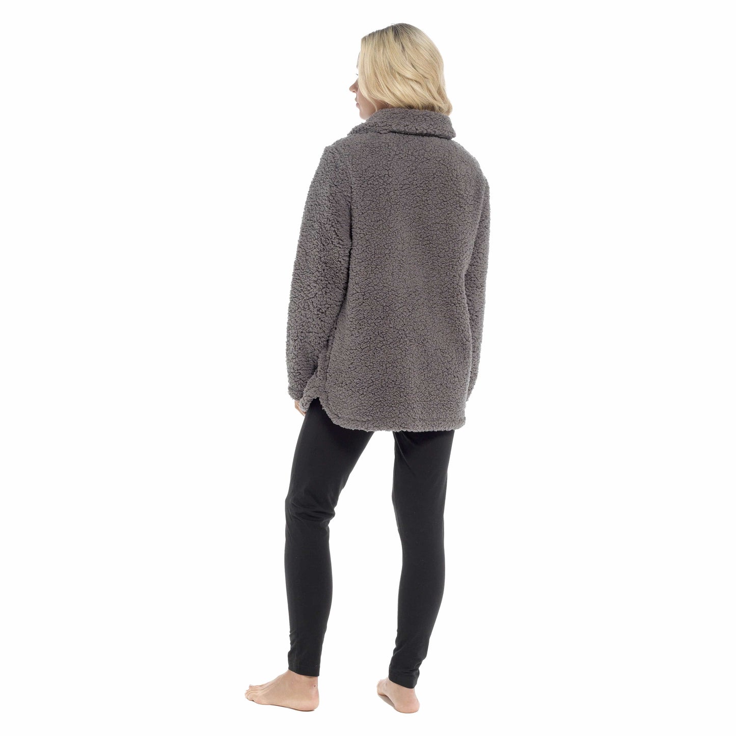 Ultra-Soft Sherpa Lounge Set with Double Pockets for Chilly Days