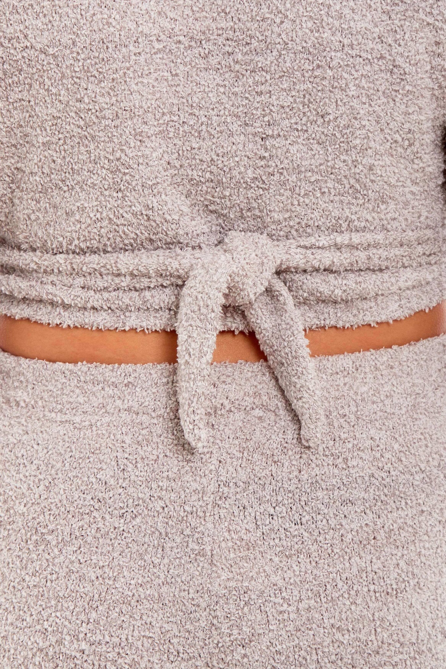 Ultra Soft Teddy Fleece Long Sleeve Wrap Top and Stretch Fit Pants